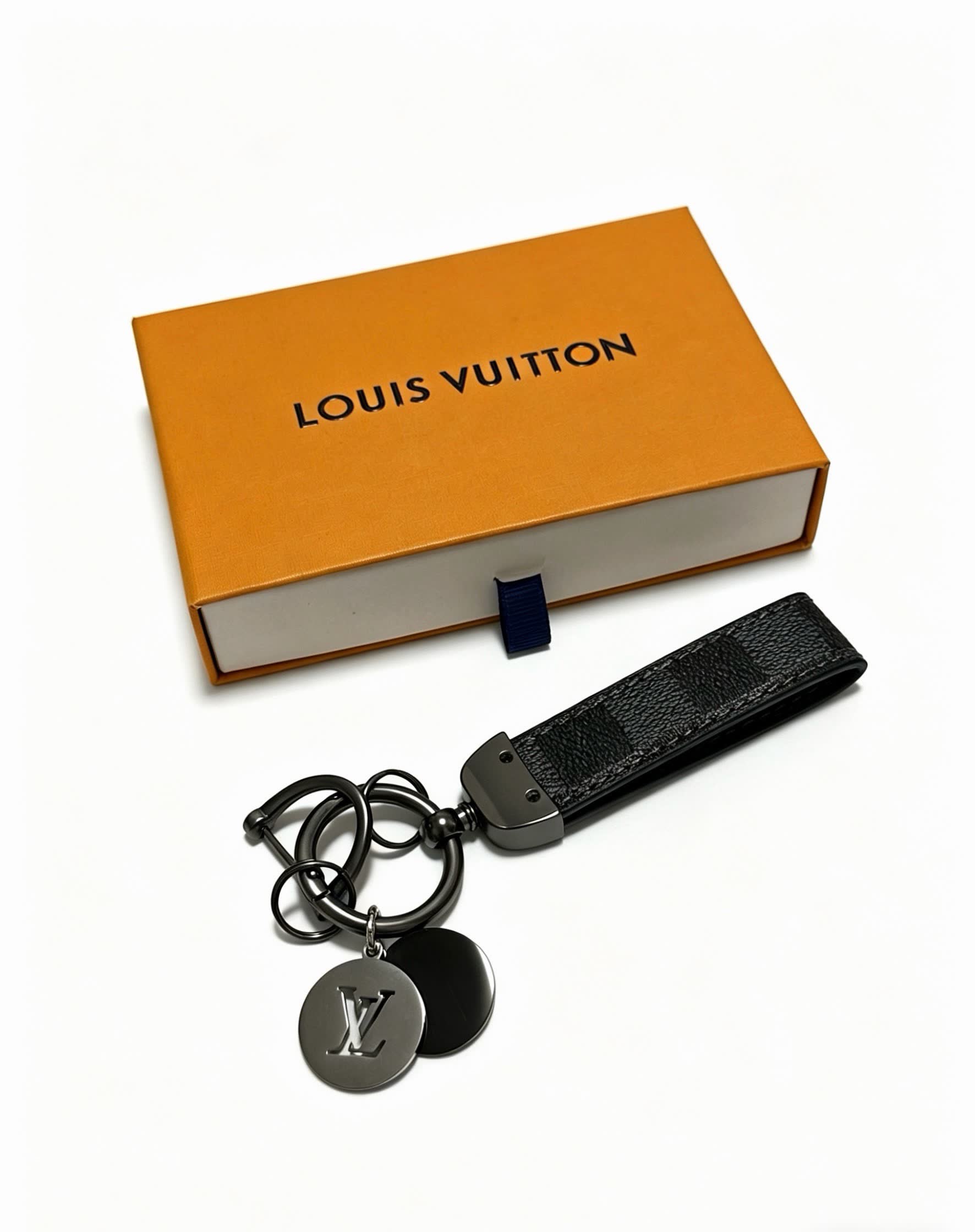 Louis Vuitton Keychain with Leather Strap Louis Vuitton Keychain with Leather Strap